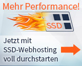 Performance-Webhosting mit SSD Festplatten