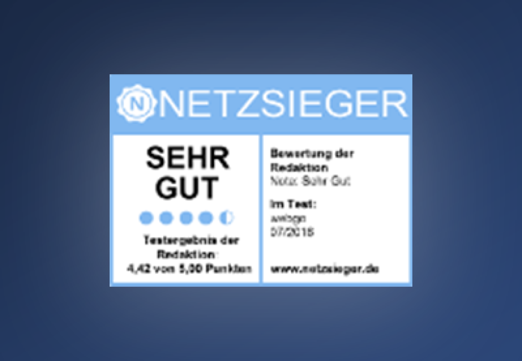 Netzsieger.de sagt: „… webgo glänzt mit höchsten technischen Standards und prall gefüllten Hosting-Paketen.“.