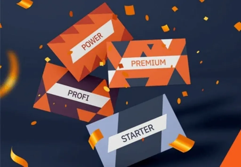 Die neuen leistungsstarken Webhosting-Tarife Starter, Profi, Power und Premium.