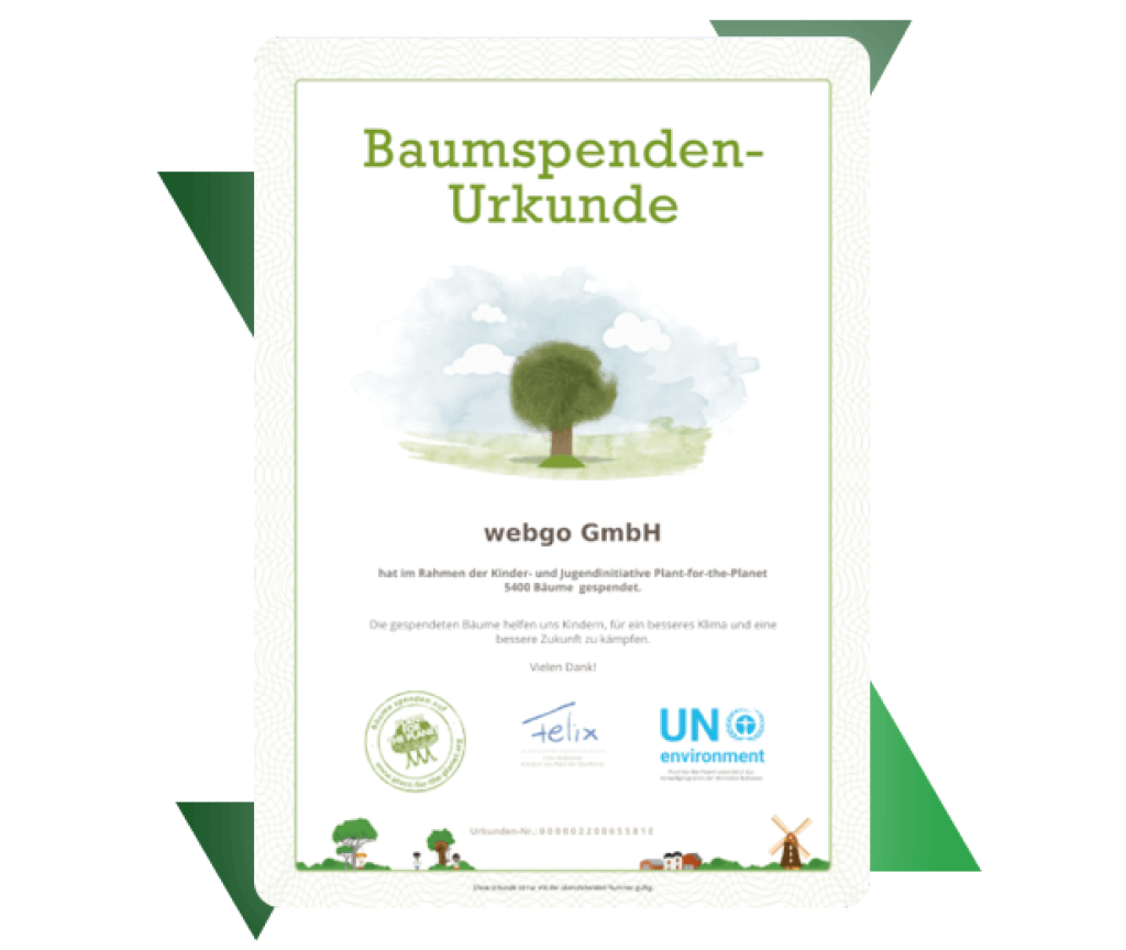 Zum 15-jährigen Jubiläum haben wir unter anderem gemeinsam mit Plant-for-the-planet 5.400 Bäume gepflanzt!.