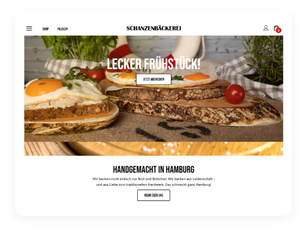 eCommerce System Sleekshop - erfolgreicher usecase Schanzenbäckerei Onlineshop.