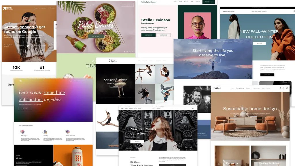 Erstellen Sie Ihre professionelle Website mit dem Homepage-Baukasten von webgo! Wählen Sie aus zahlreichen wunderschönen Templates und passen diese nach Ihren Bedürfnissen einfach und schnell an!.
